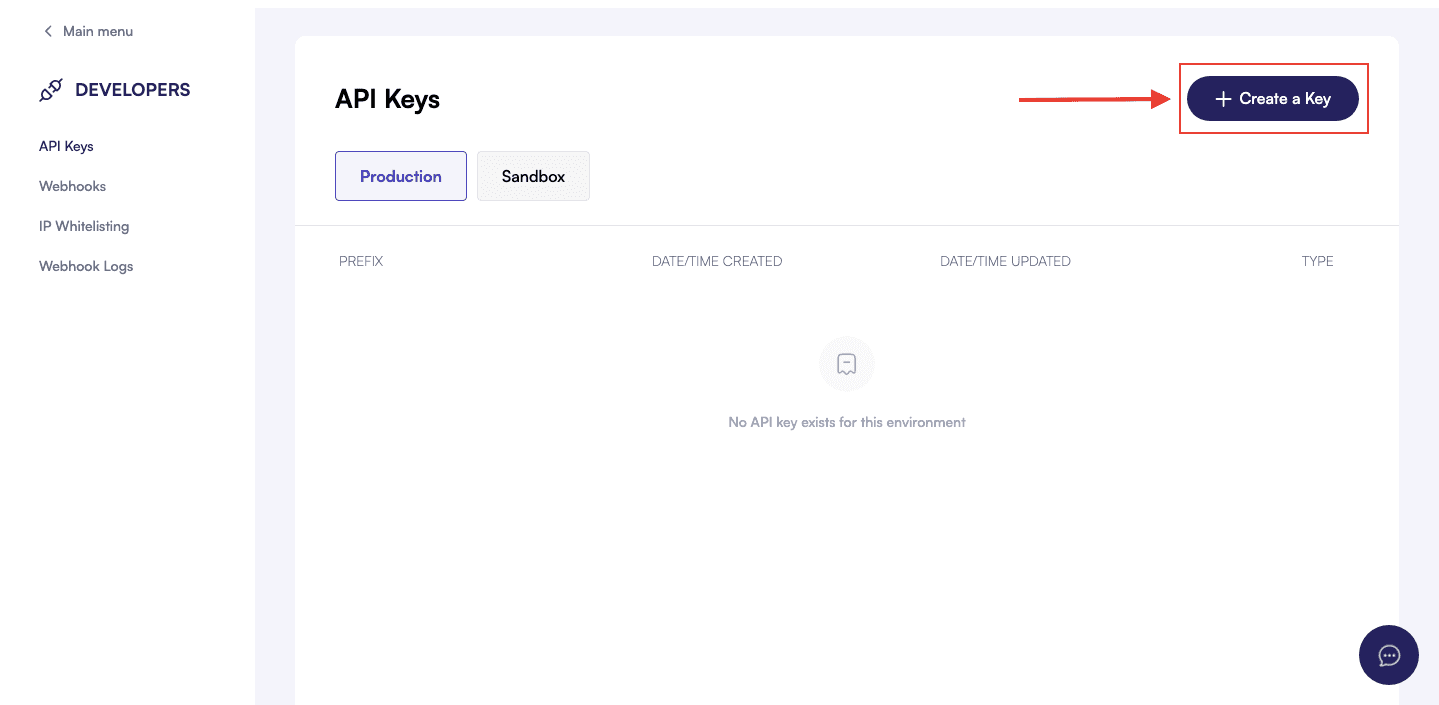 create api key