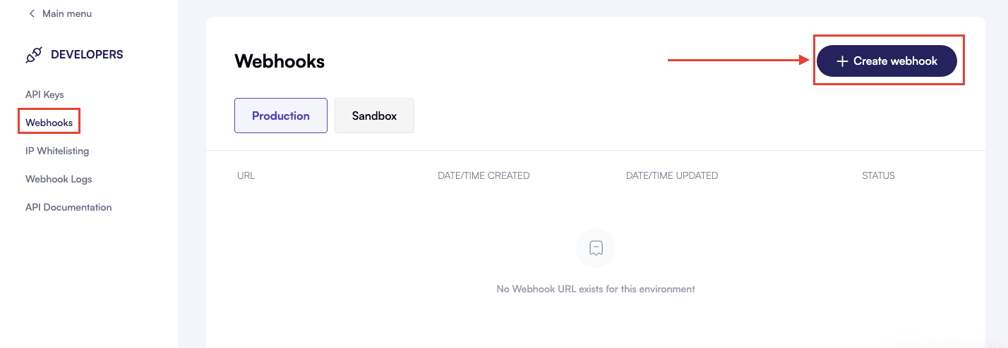 Create Webhook