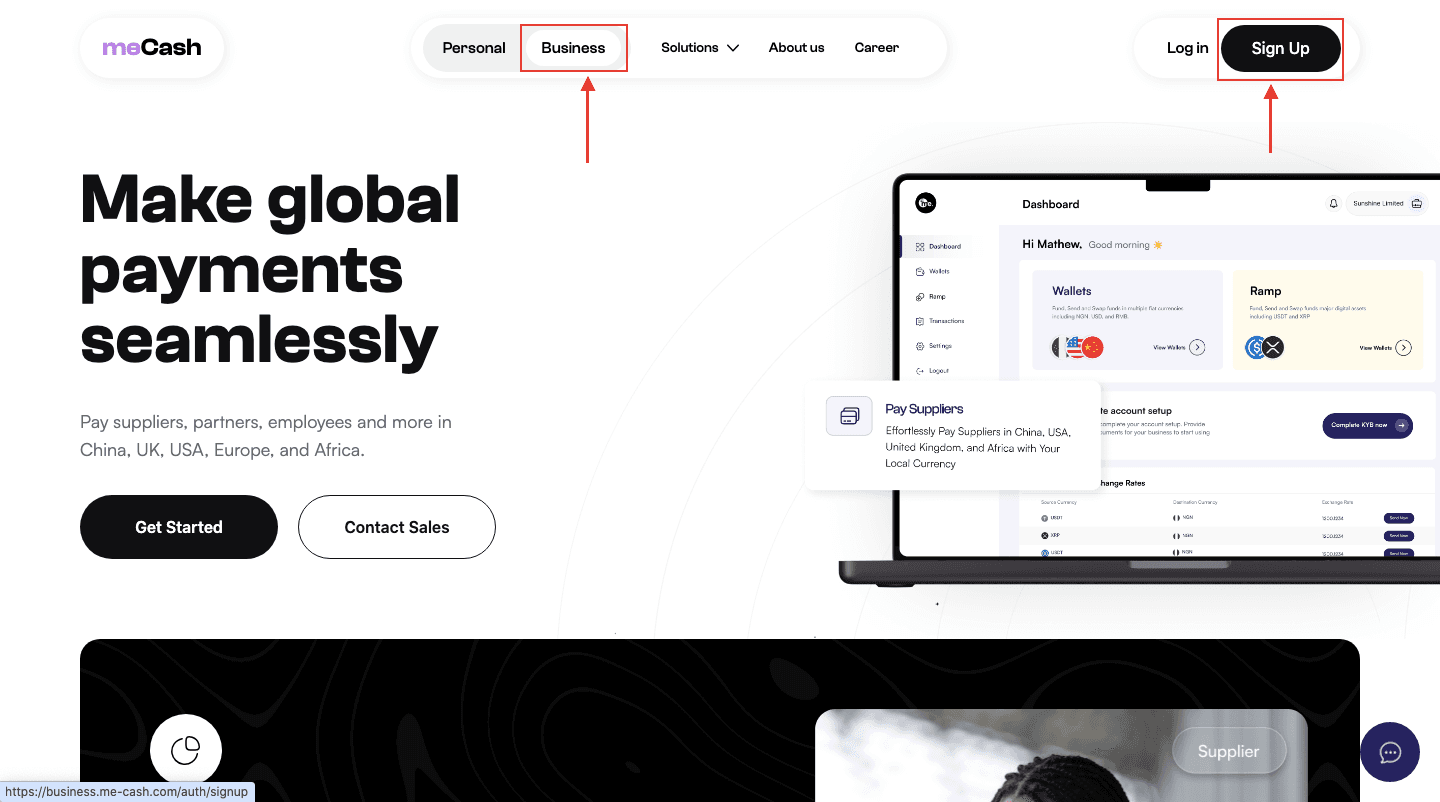 Business page
