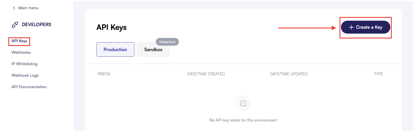 create api key