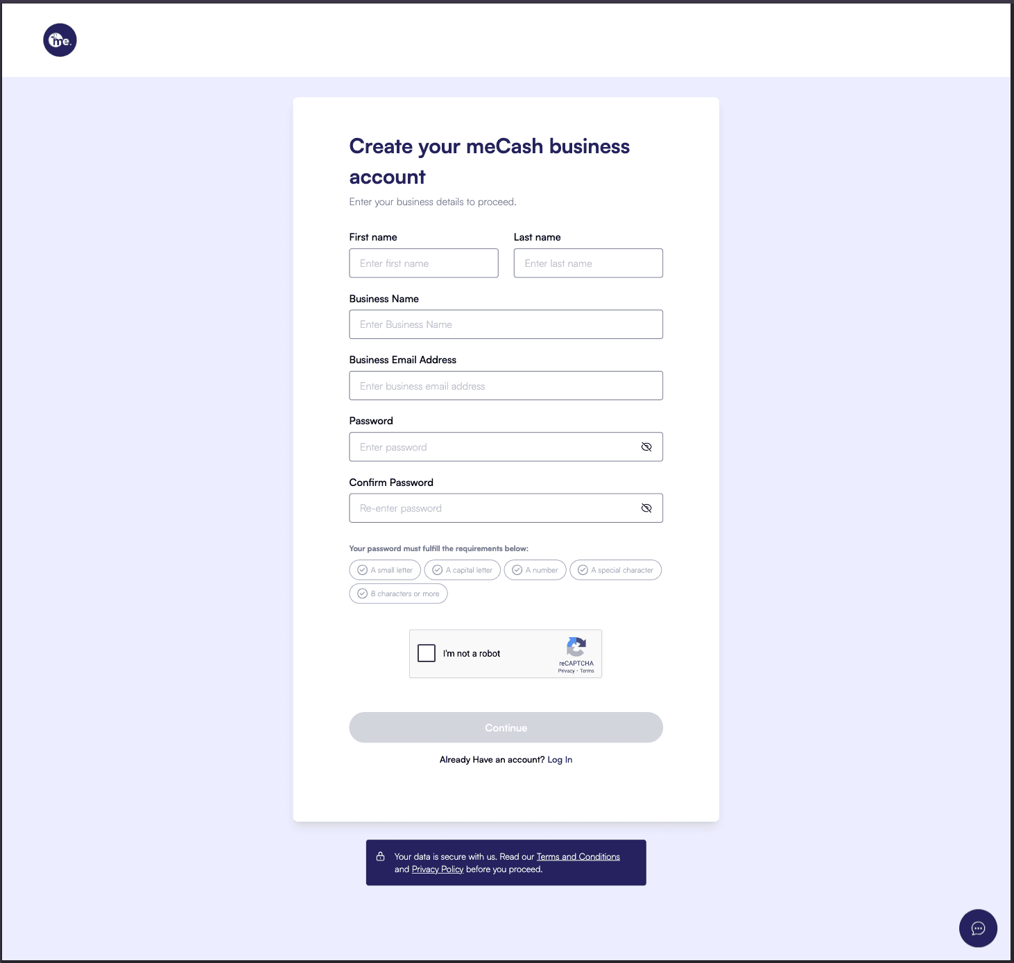 Create Business Account