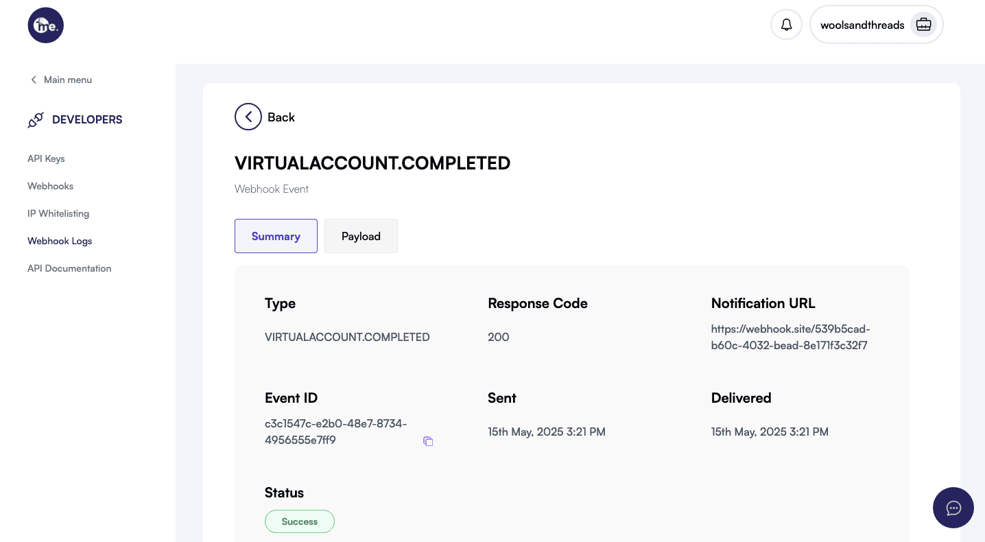 Webhook Summary