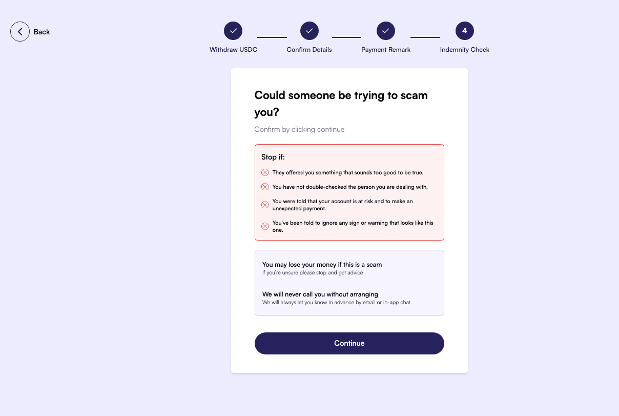 Scam Confirmation